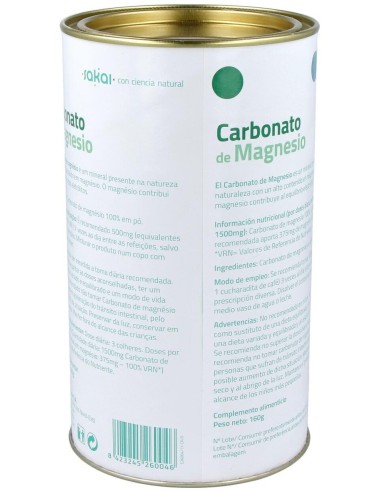 Carbonato De Magnesio 160Gr. de Sakai