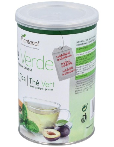 Te Verde Con Papaya Y Ciruela Bote 200Gr.Instantan de Plantapol