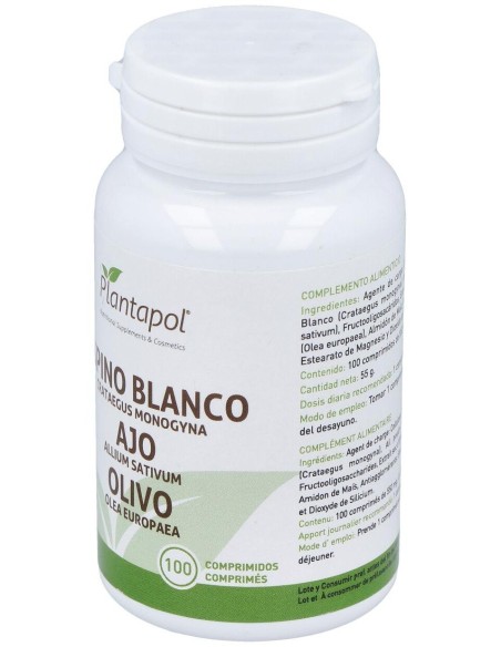 Espino Blanco, Ajo, Olivo (100 Comprimidos 550 Mg)                                  de Plantapol
