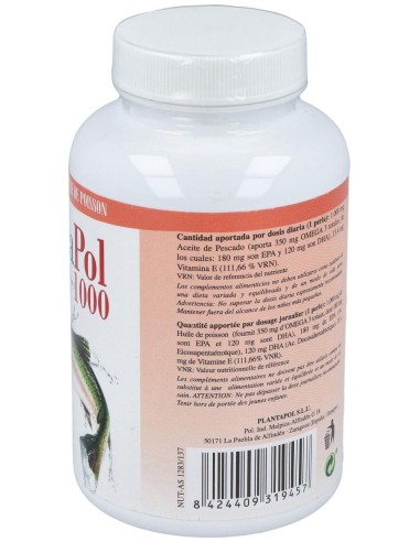 Omegapol 1000, 120 Perlas 1.400 Mg de Plantapol