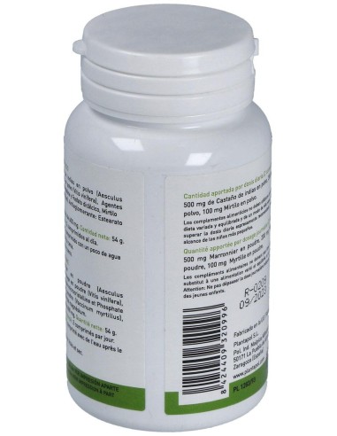 Castaño de Indias, Vid Roja y Myrtilo (90 Comprimidos 600 Mg)                                                     de Plantapol