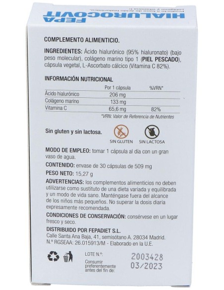 Fepa-Hialurocovit 200Mg. 30Cap. de Fepadiet