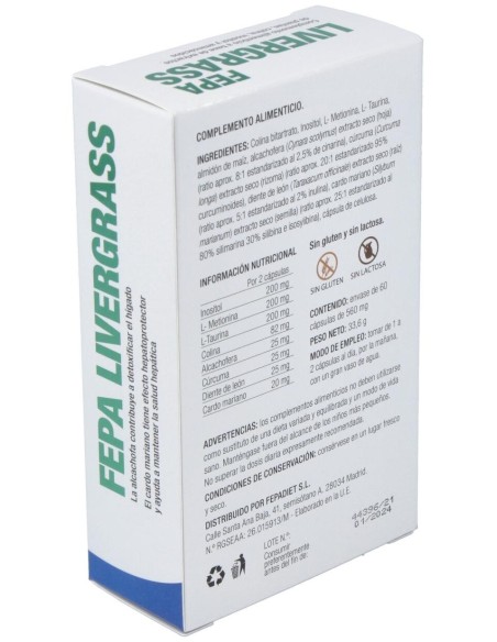 Fepa Livergrass 60 Capsulas Fepadiet