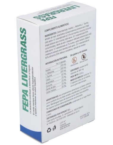 Fepa Livergrass 60 Capsulas Fepadiet