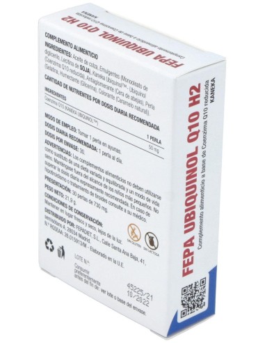 Fepa-Ubiquinol Q10 50Mg. 30Perlas de Fepadiet