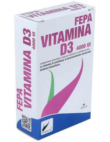 Fepa-Vitamina D3 4000Ui 60Cap. de Fepadiet