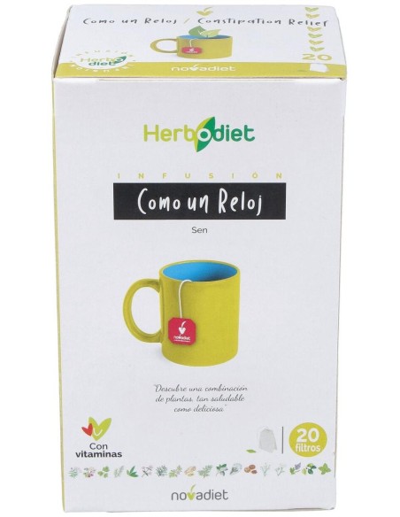 Herbodiet Como Un Reloj Envase de 20 bolsitas filtro de 1,5 g. de Novadiet
