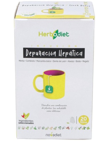 Herbodiet Depuracion Hepatica Envase de 20 bolsitas filtro de 1,5 g. de Novadiet