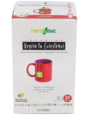 Herbodiet Vigila Tu Colesterol Envase de 20 bolsitas filtro de 1,5 g. de Novadiet