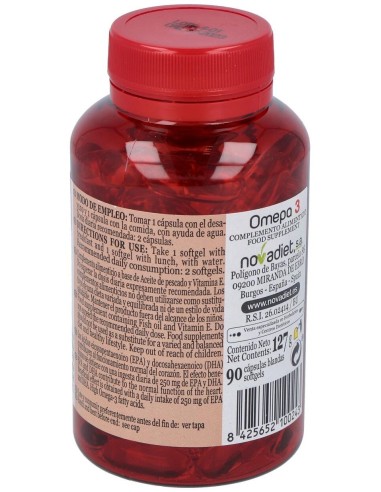 Omepa 3 Envase de 90 cápsulas blandas. de Novadiet