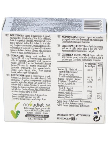 Estresal Envase de 60 cápsulas blandas. de Novadiet