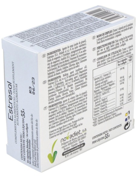 Estresal Envase de 60 cápsulas blandas. de Novadiet
