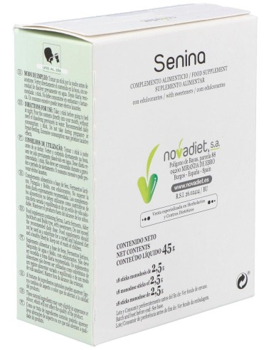 Senina Envase de 18 sticks monodosis de 2,5 g. de Novadiet