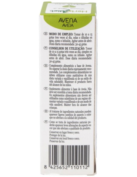 Extracto Avena Sativa Envase de 50 ml. de Novadiet