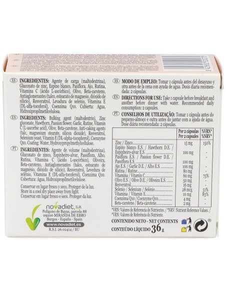 Delcora Envase de 60 cápsulas vegetales. de Novadiet