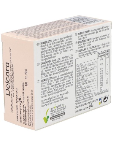 Delcora Envase de 60 cápsulas vegetales. de Novadiet
