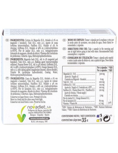 Ansiolimit Envase de 60 cápsulas vegetales. de Novadiet