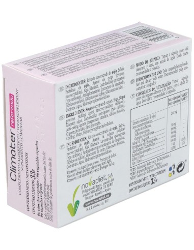 Climater Reforzado Envase de 60 cápsulas vegetales. de Novadiet