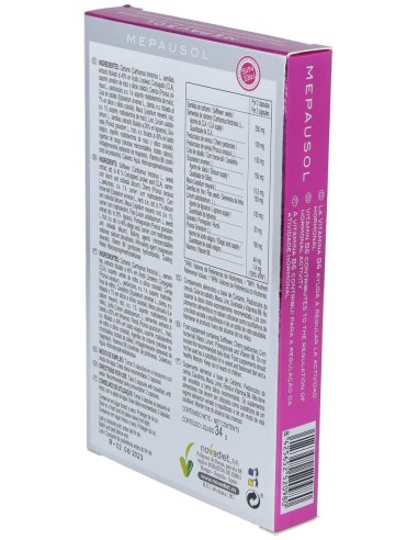Mepausol Envase de 60 cápsulas vegetales. de Novadiet