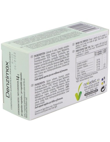 Denzimax Envase de 30 cápsulas vegetales. de Novadiet