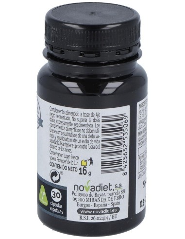 Ajo Negro Fermentado Envase de 30 cápsulas vegetales. de Novadiet