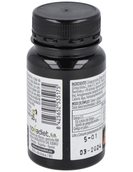 Ginkgo Envase de 30 cápsulas vegetales. de Novadiet