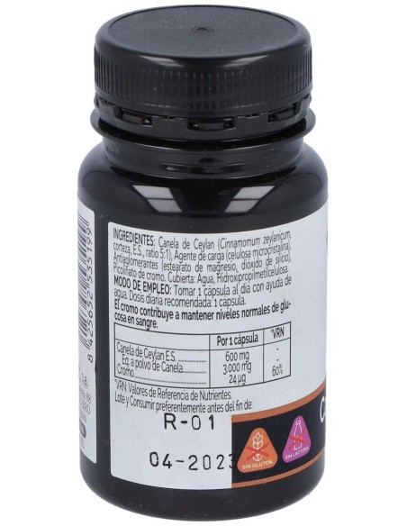 Canela De Ceylan Envase de 30 cápsulas vegetales. de Novadiet