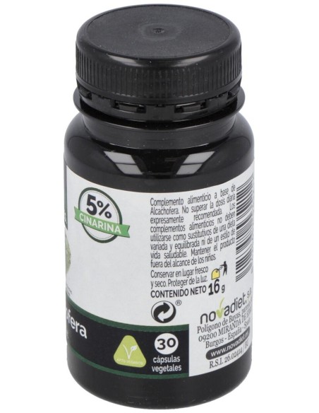 Alcachofera Envase de 30 cápsulas vegetales. de Novadiet