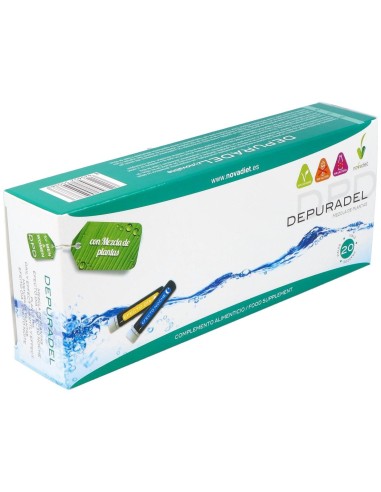Depuradel Envase de 20 viales: 10 viales día y 10 viales noche. de Novadiet