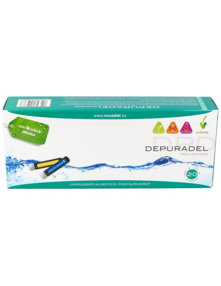 Depuradel Envase de 20 viales: 10 viales día y 10 viales noche. de Novadiet