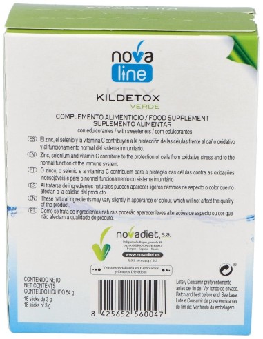Kildetox Envase de 18 sticks de 3 g. de Novadiet