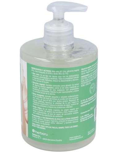 Gel Hidratante Aloe Vera-Rosa Mosqueta 500Ml. Bio de Herbora