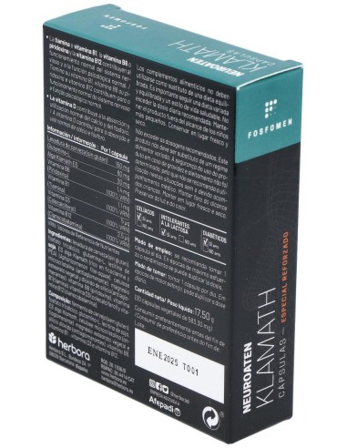 Fosfomen Neuroaten Klamath 30Cap. de Herbora