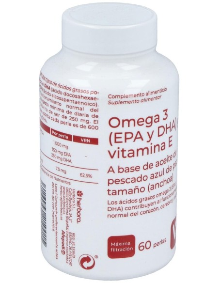 Omega 3 (Epa Y Dha) + Vit. E 60Perlas de Herbora
