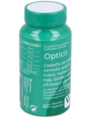 Opticir Castaño-Centella-Ruscus-Vid-Hamameli 60Cap de Herbora