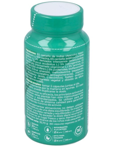 Opticir Castaño-Centella-Ruscus-Vid-Hamameli 60Cap de Herbora