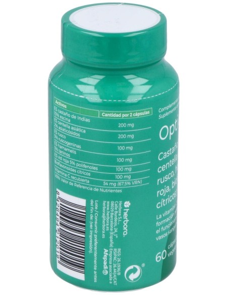 Opticir Castaño-Centella-Ruscus-Vid-Hamameli 60Cap de Herbora