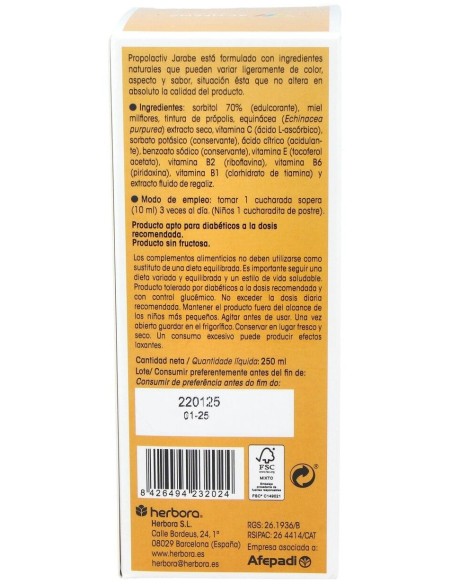 Actifens Propolactiv 250Ml. de Herbora