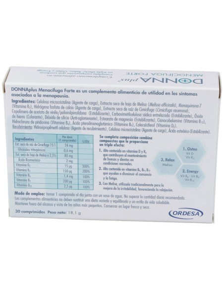 Donnaplus Menocifuga Forte 30Comp. de Donnaplus