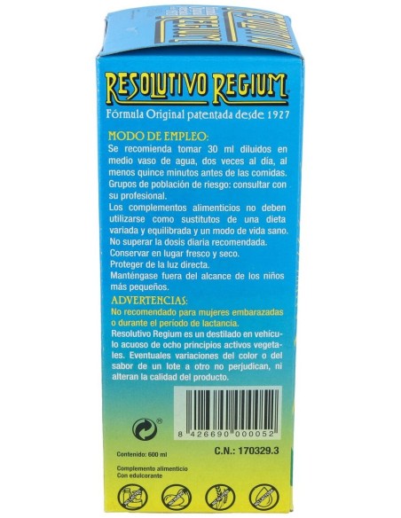 Resolutivo Regium Limon 600Ml. de Miquel Y Garriga