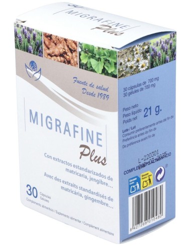 Migrafine Plus 30Cap. de Bioserum