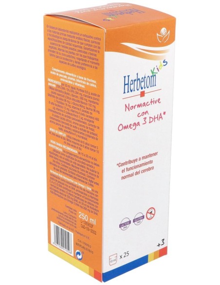 Herbetom Kids Normactive Con Omega 3Dha 250Ml. de Bioserum