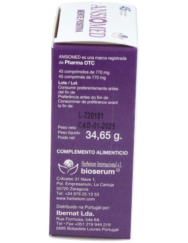 Ansiomed Mente Positiva 45Comp. de Bioserum