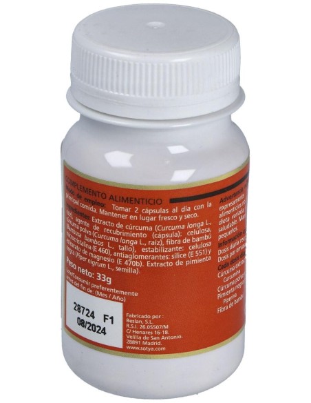 Curcumin Plus 550Mg Cáps. 60U de Sotya