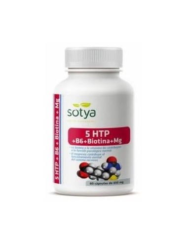 5Htp+B6+Biotina+Mg 650Mg 60 Cápsulas de Sotya