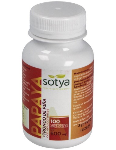 Papaya 600Mg Comp. 100U de Sotya