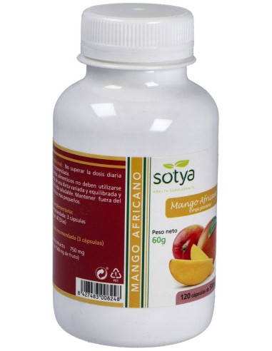 Mango Africano 650Mg Caps. Veg 120U de Sotya