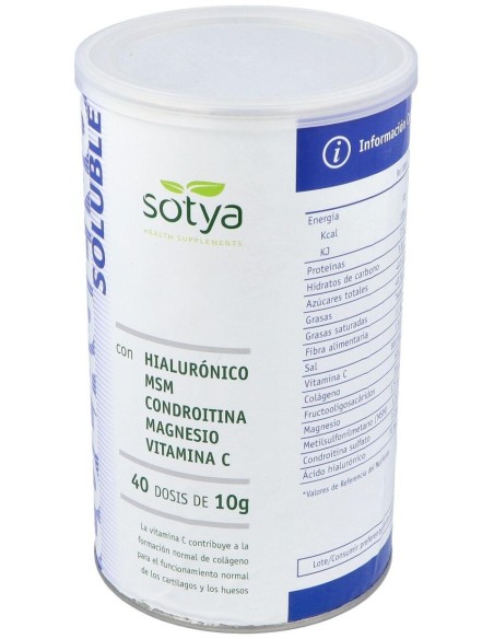 Colageno + Ac. Hialuronico + Msm 400Gr de Sotya