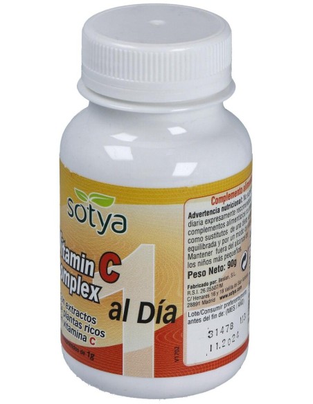 Vitamina C Complex 1 Al Día 1G Comp. 90U de Sotya