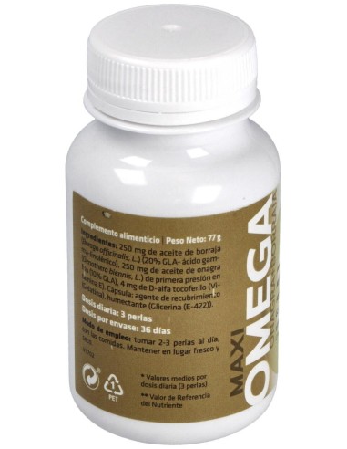 Maxi Omega Onagra+Borraja 700Mg Perlas 110U  de Sotya
